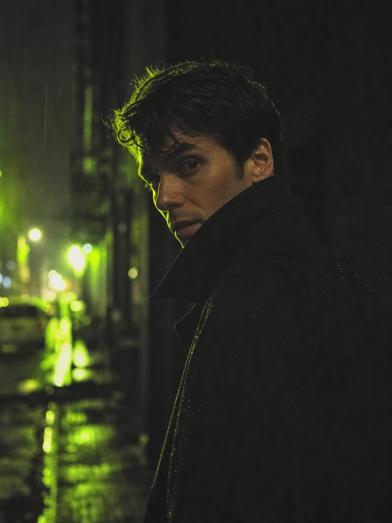 A suspect on a night street